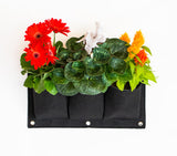 Bolsa de Cultivo para Jardín Vertical Horizontal 3 Bolsillos de 44cm X 25cm