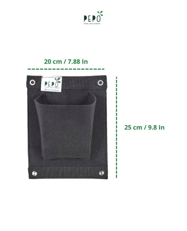Bolsa de Cultivo para Jardín Vertical 1 Bolsillo de 20cm X 25cm