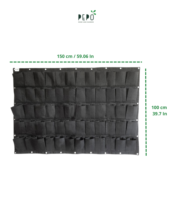 Bolsa de Cultivo para Jardín Vertical 60 Bolsillos de 150cm X 100cm