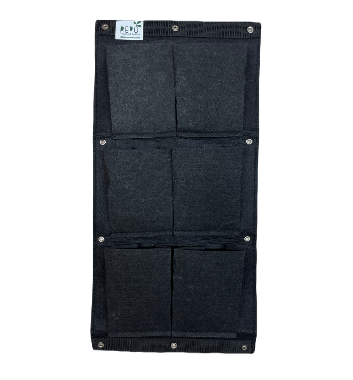 Bolsa de Cultivo para Jardín Vertical 6 Bolsillos de 32cm X 63cm